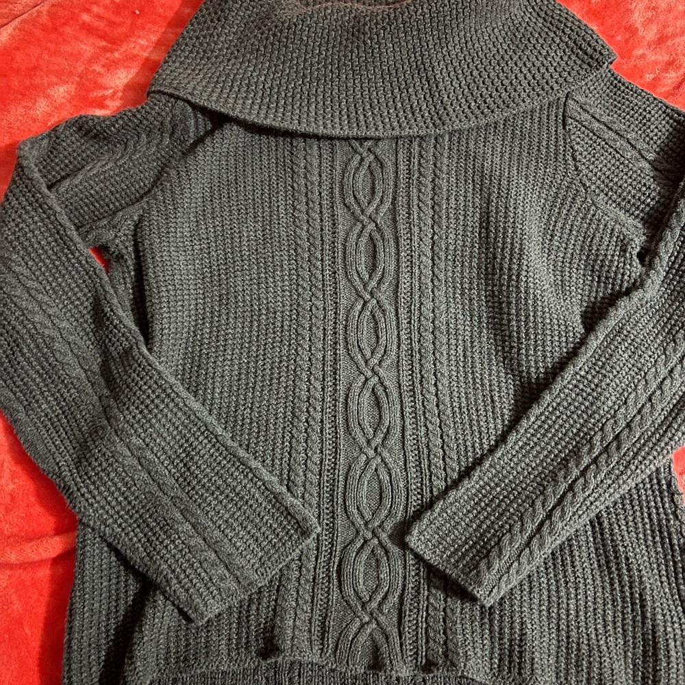 Off the shoulder knit sweater